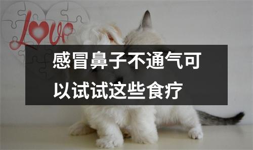 感冒鼻子不通气可以试试这些食疗