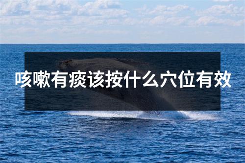 咳嗽有痰该按什么穴位有效