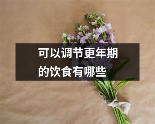 可以调节更年期的饮食有哪些