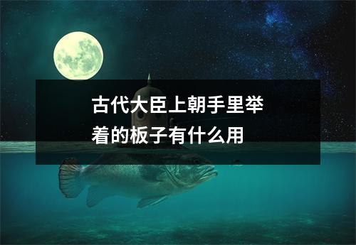 古代大臣上朝手里举着的板子有什么用
