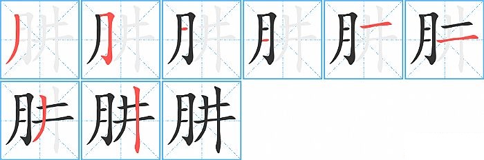 肼的笔顺分步演示图