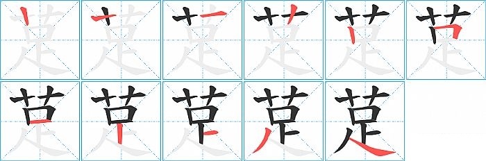 莡的笔顺分步演示图