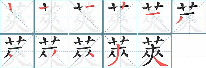 莢的笔顺分步演示图