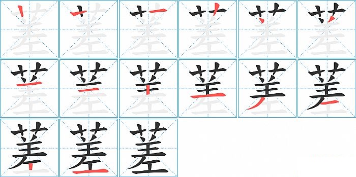 蒫的笔顺分步演示图