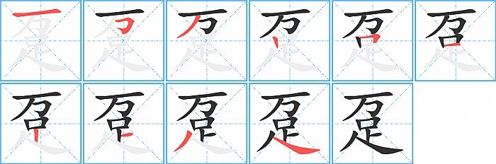 趸的笔顺分步演示图