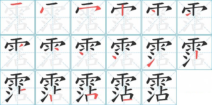 霑的笔顺分步演示图