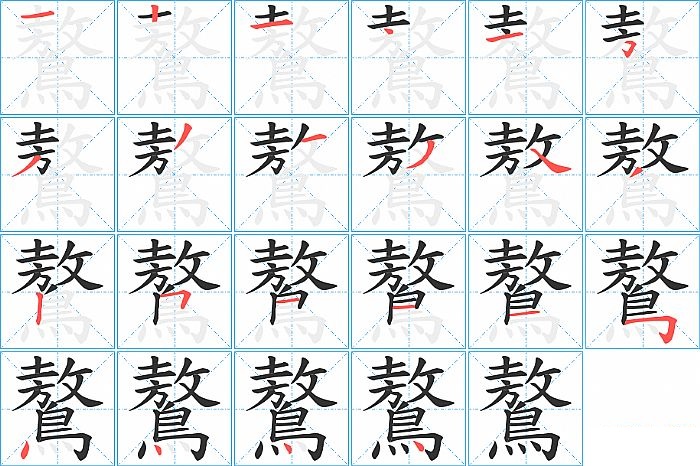 鷔的笔顺分步演示图